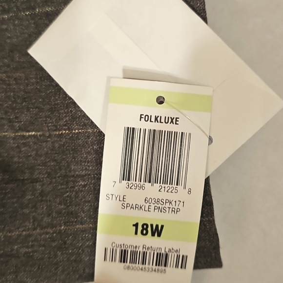 Elegant Womens Pants Suit 18W Brown Pinstripe Lined Double Breast Career Office - Picture 16 of 16